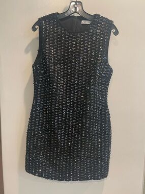 Zara Black Sequin Mini Dress